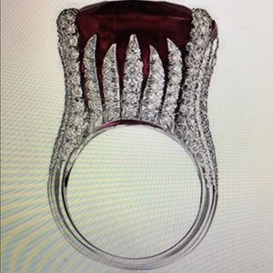 New! Fashion Natural Ruby Antique, Luxury Ring 6,7